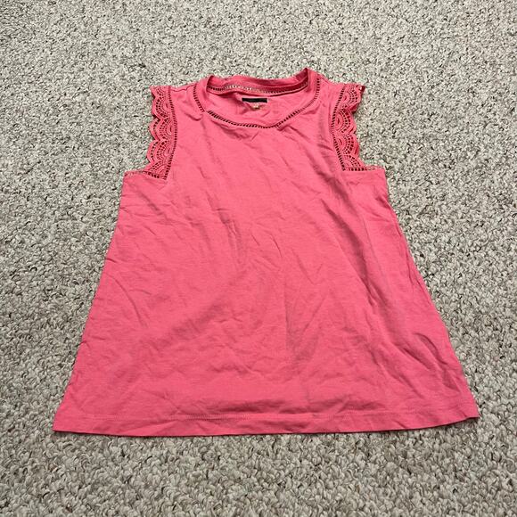 Lilly Pulitzer Agee Lace Tank Top Sz XS Pink Preppy Casual Resortwear Coastal - Picture 1 of 4